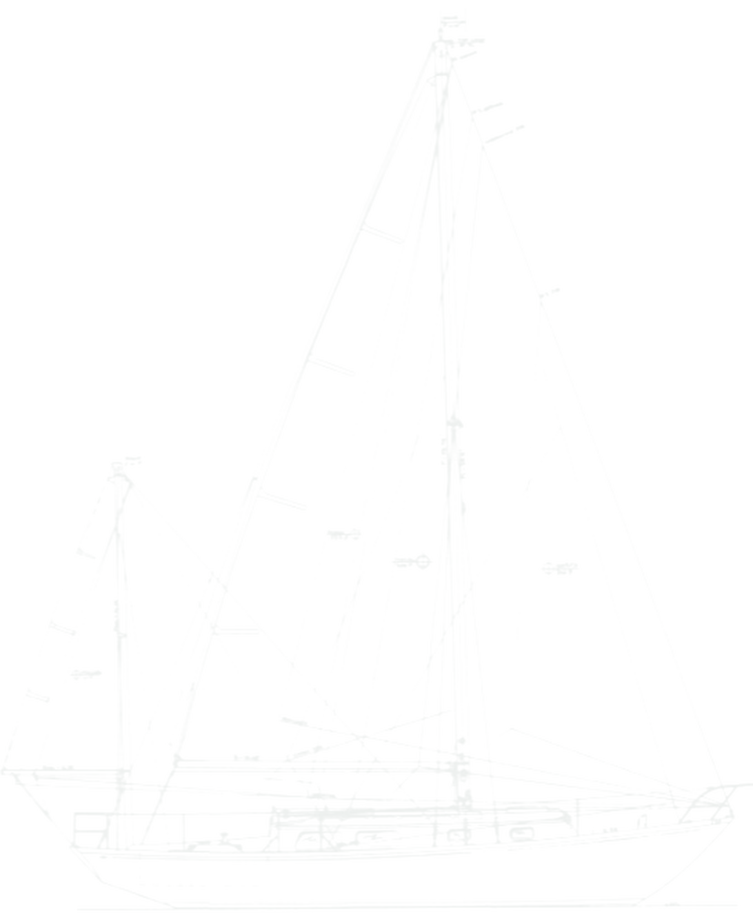 Sail plan of the Bristol 32 yawl