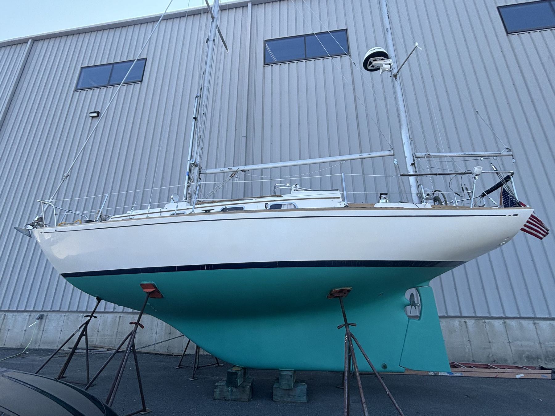 On the hard, before launch