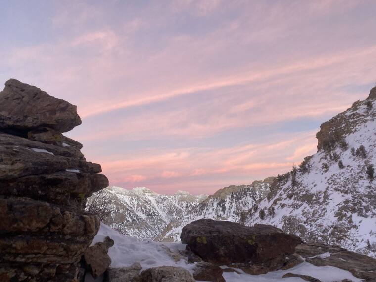 Alpenglow over the Rubies
